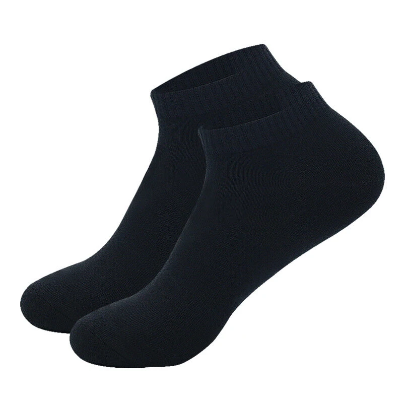 (image for) 6pairs Plus Size Men Cotton Socks Non Slip Sweat-absorbing Comfortable Low Cut Athletic Ankle Socks For Outdoor Cycling Running Daily Casual Short Socks Men